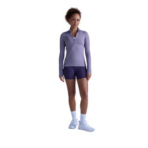Flex Crop 1/2 Zip Long Sleeve Women's Jackets - PURPLE