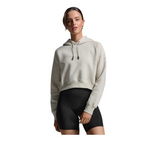 Women's Form Smooth Spacer Crop Hoodie - Cream
