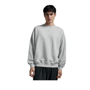 Men's Ez Oversized Organic Cotton Crew - Light Grey