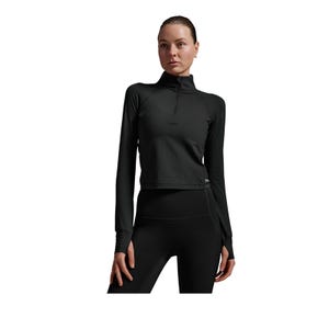 Women's Aero Waffle 1/2 Zip - Black