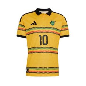 Jamaica 26 X Bob Marley Men's Home Marley 10 Jersey - Bold Gold