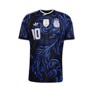 Argentina 26 Men's Away Authentic Messi Jersey - Black