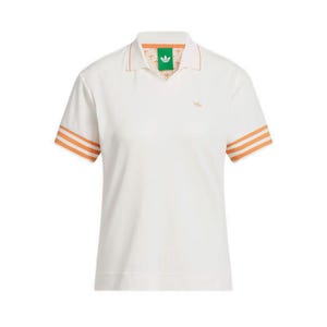 Og 3 Stripes Women's Polo - Chalk White/Dusky Orange