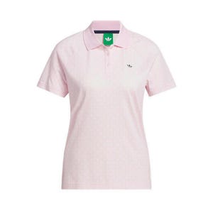 Og All Over Trefoil Women's Polo - Clear Pink/Chalk White