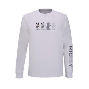 Mickey & Friends Men's Long Sleeve T Shirt - White