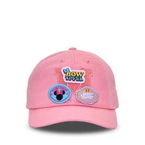 Mickey & Friends Badge Caps - Pink