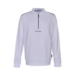 Rossmore Collared Half Zip Men's Long Sleeves - White