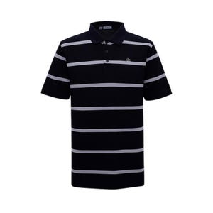 Ferndale Wide Stripe Men's Polo - Black