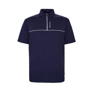 Grange Mock Neck Men's Polo -Navy