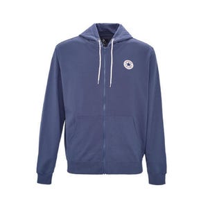 Chuck Patch Hoodie (French Terry) Full Zip Men's Jacket -  Navy