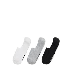 3 Packs Men's Foundational Liner Socks - Black/White