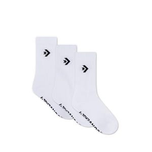 3 Packs Cotton Men's Crew Socks - White