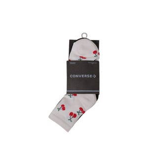 3 Pairs Cherry Women's Quarter Socks - White/Grey/Black