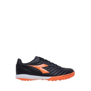 Brasil Club TF Men's Football Shoes - Black/Red Fluo
