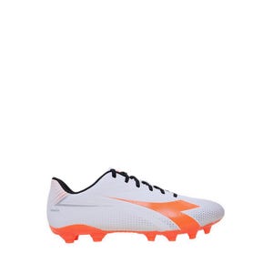 Pichichi 9 FG Men's Football Shoes - White/Fluo Red