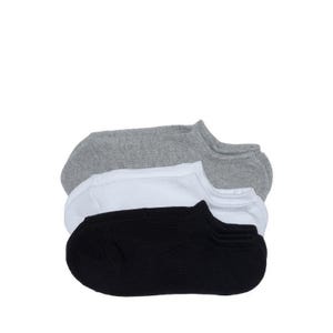 3P Lowcut Women Socks - BlackWhite/Grey