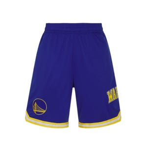 NBA Core Men Arc Name & Logo Wordmark Short Golden State Warriors - Royal Blue