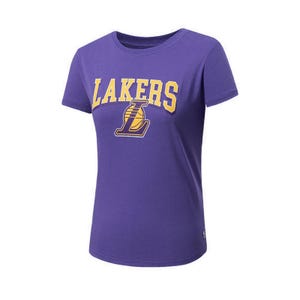 NBA Core Women Team Logo Print Regular Fit T-Shirt Lakers - Purple