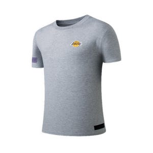 NBA Dribble Men Back Logo Regular Fit T-Shirt Los Angeles Lakers - Grey