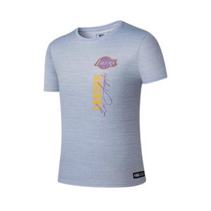 NBA Fadeaway Men Front Hd Print Active Fit T-Shirt Los Angeles Lakers - Grey