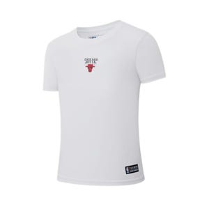 NBA Dribble Men Back Logo Regular Fit T-Shirt Chicago Bulls - White