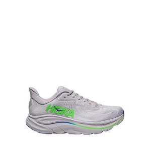 Clifton 10 Wide Men's Running - Ash Grey/Neon Green