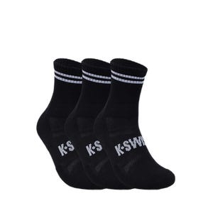 K-Swiss Men Quarter Socks - Black