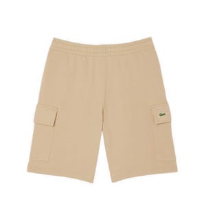 Lacoste Men's Cotton Fleece Cargo Shorts - Beige