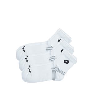 Mens Running Quarter Socks 3 Pairs - White