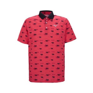 Golf Horse Print Men's Polo - Paradise Pink