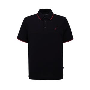 Men Polo YD collar & cuff - Black
