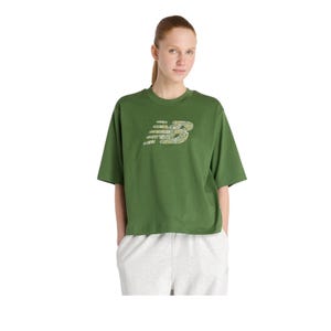 Flower Logo Womens Crew - Green