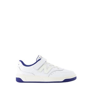 BB80 Hook & Loop Boys Kids Sneakers Shoes - White/Blue