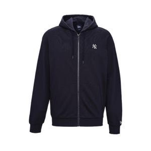 Full Zip Hoodie Street Graphic New York Yankees Men's Hoodie - Black