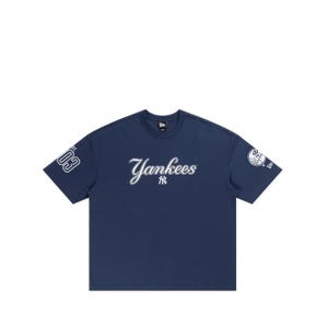 Oversize Ss Tee Mlb Fsb Logo New York Yankees Men's T-Shirt - Oceanside Blue