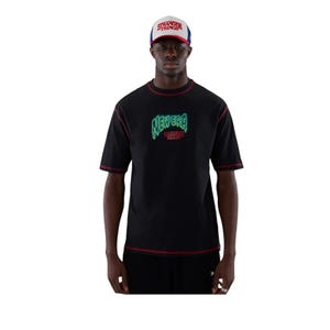 Ss Oversized Tee Stranger Things Men's T-Shirt - Black