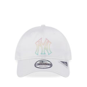 9TWENTY Small Sb Nylon Rainbow New York Yankees Unisex Caps - White