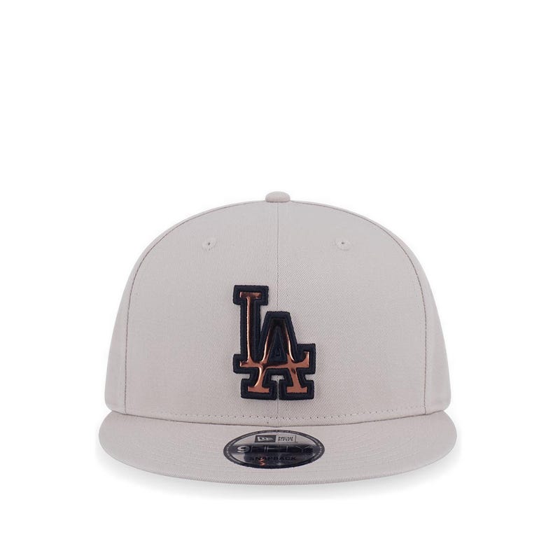 9fifty Thin Metal Infill Logo Los Angeles Dodgers Men's Caps - Stone