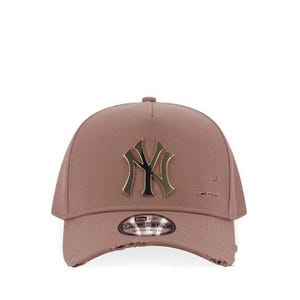 940Af Damage Metal Badge Neyyan Men's Caps - Khaki