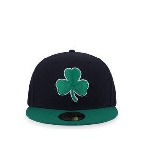 59FIFTY Two Tone Outlined Boston Celtics Men's Caps - Black Kelly Green