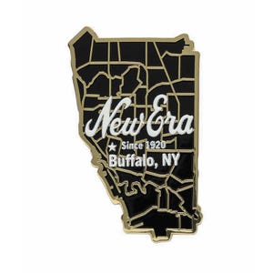5950 Day Pins Buffalo Map Pin Unisex Acc - Black
