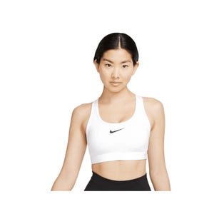 Swoosh Medium Support Women's Padded Sports Bra - White