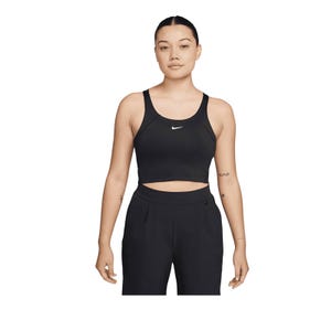 Tempo Women's Medium-Support Cropped Sports Bra Tank (A/W) - Black