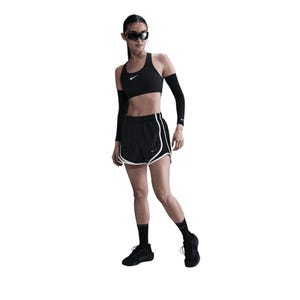 Tempo Women's Dri-FIT Mid-Rise Brief-Lined Running Shorts - Black