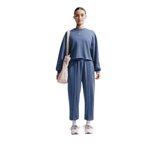 Sportswear Chill Terry Women's Oversized French Terry Crew-Neck Sweatshirt (A/W) - Blue