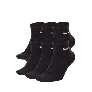 Everyday Cushioned Training Ankle Socks (6 Pairs) - Black