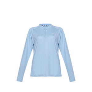 Performance Women Zipper Long Sleeve Tee - Blue