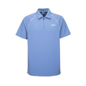 Performance Men Zipper Polo Tee - Blue