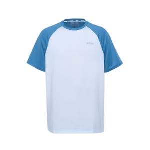 Performance Men Plain Raglan Short Sleeve Tee - White/Blue