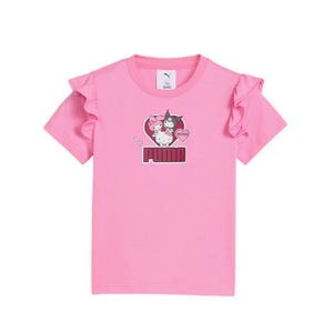 X HK&FR Ruffle Girls Lifestyle T-Shirt - Posie Pink